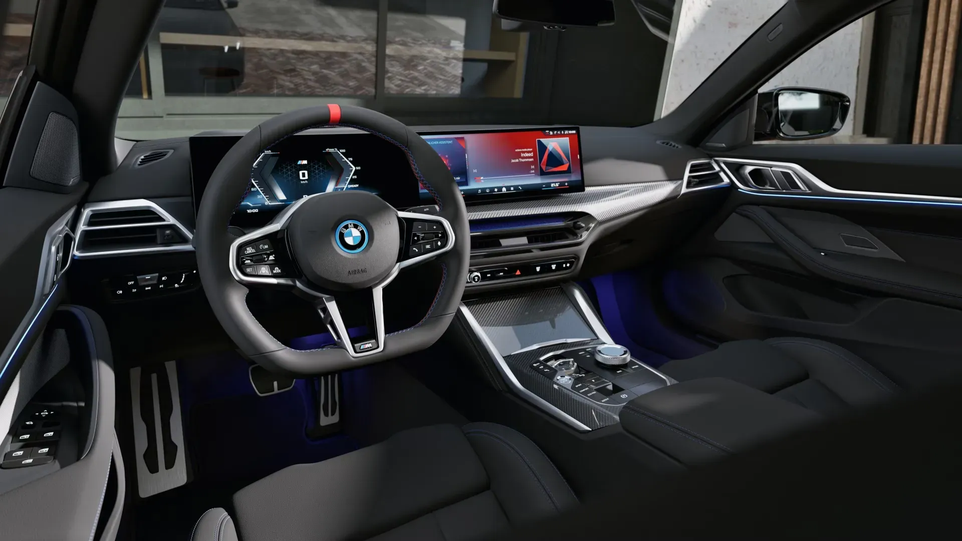 Interior BMW i4 M50 con el Curved Display
