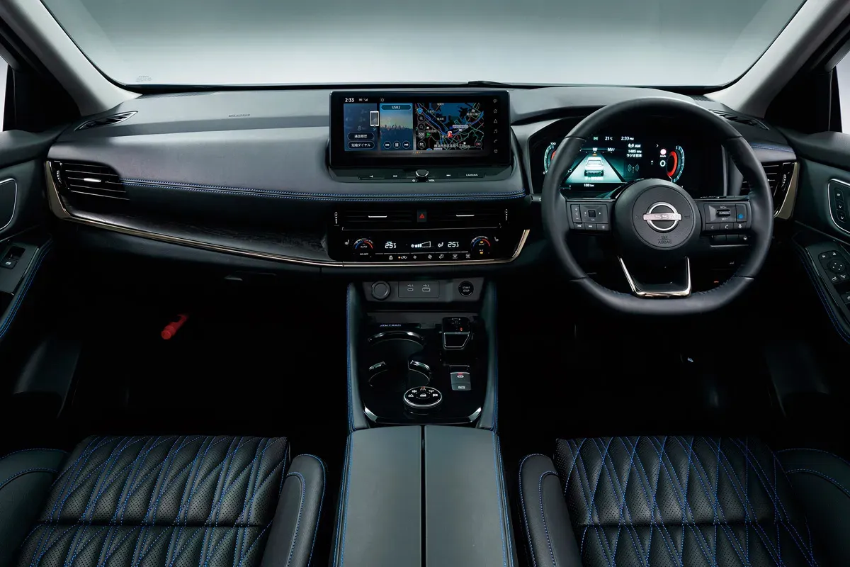 Interior y tablero de la Nissan X-Trail