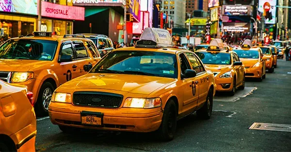 Taxi amarillo clásico