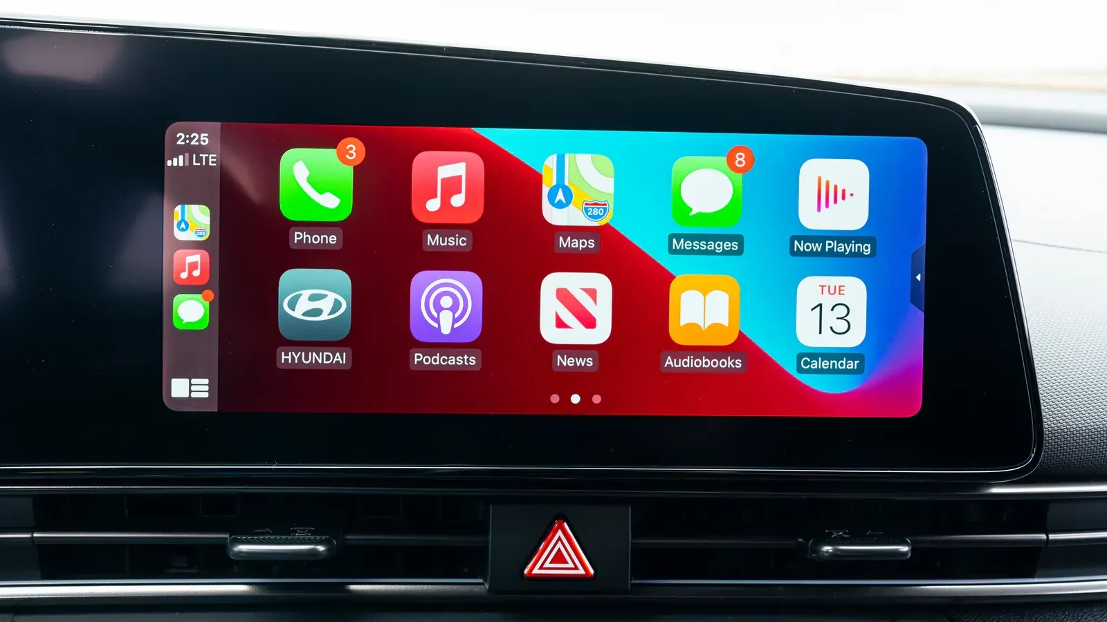 Pantalla de Apple CarPlay en un Hyundai Elantra N