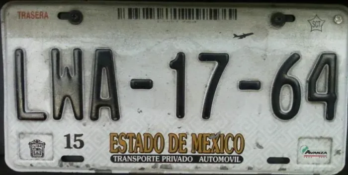 Placa del Estado de México
