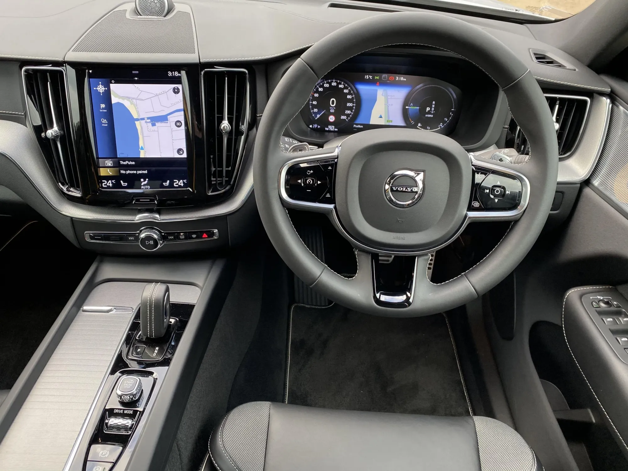 Interior del Volvo XC60 T8 Recharge Polestar Engineered