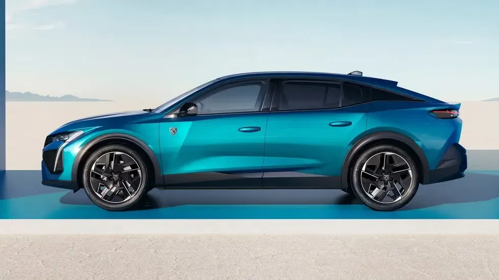 Lateral Peugeot 408 Azul