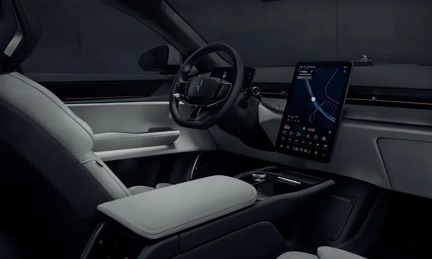 Interior y diseño de tablero del Polestar 3