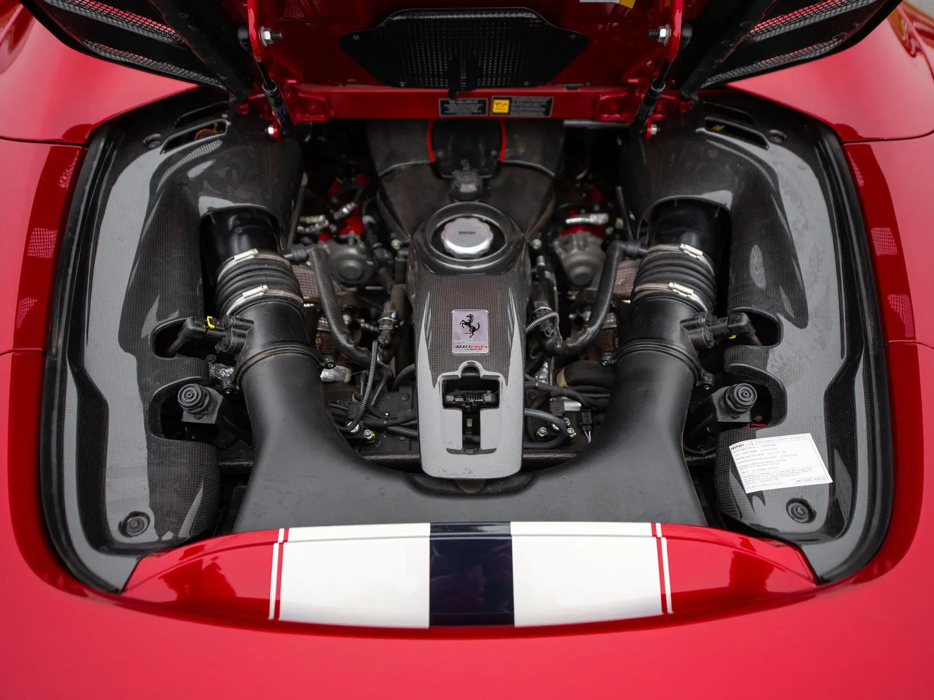 Motor V8 del Ferrari 488 Pista Spider