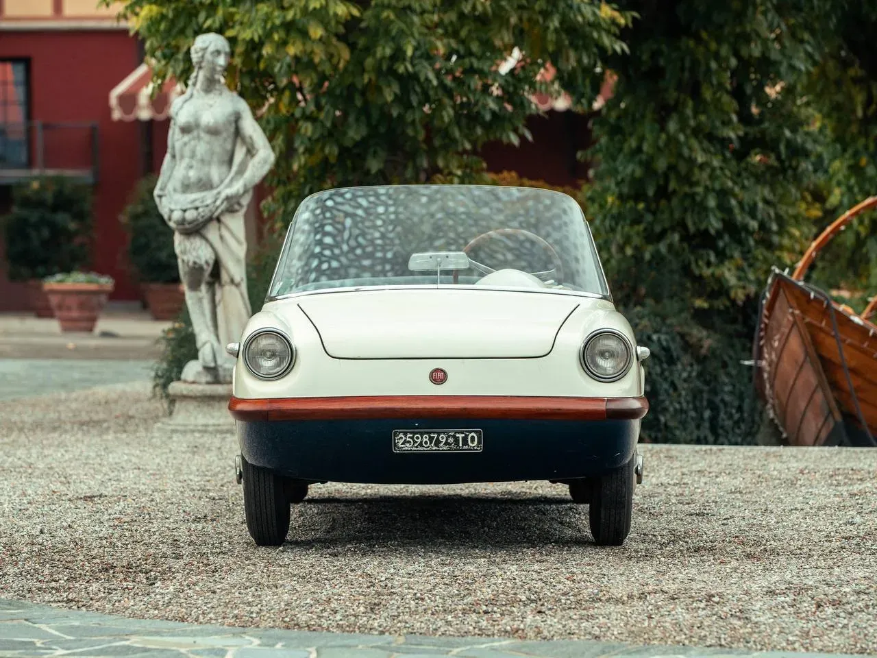 Fiat 500 Spiaggina Boano 1958 de perfil