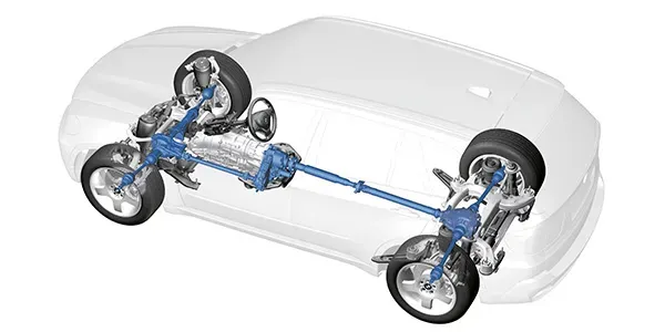Sistema AWD en SUV moderno