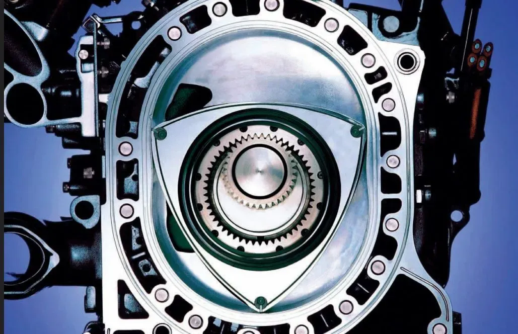 Diagrama técnico del motor rotativo Wankel de Mazda
