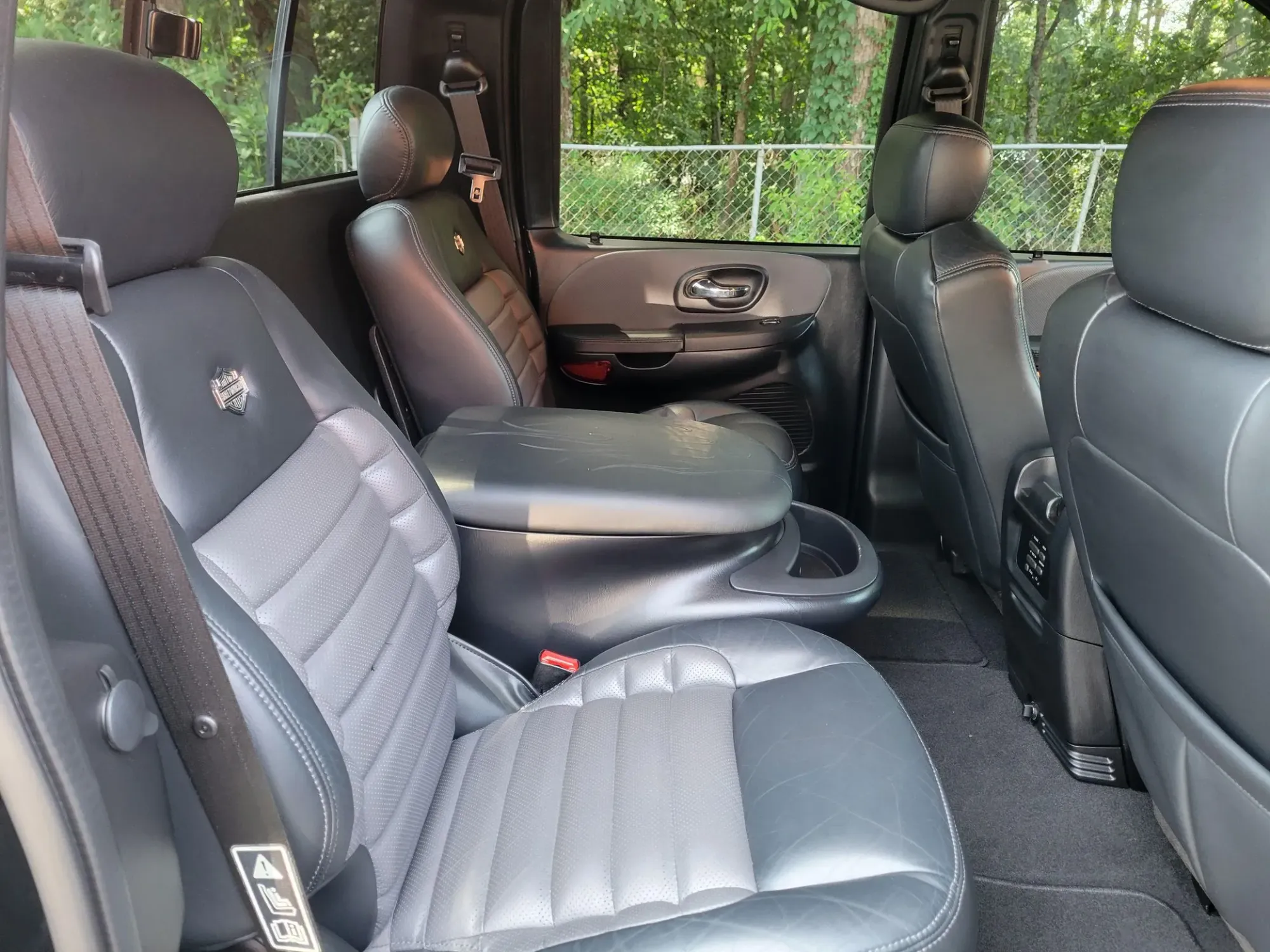 Interior trasero lateral del Ford F-150 Harley-Davidson 2002