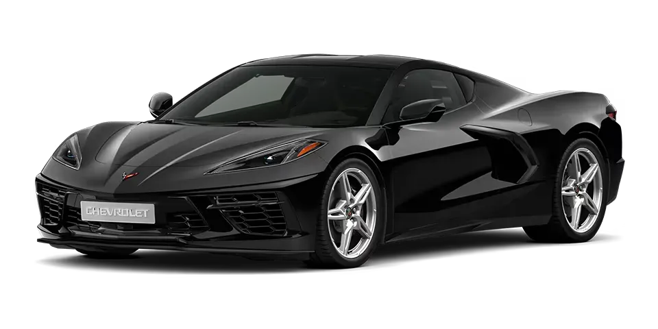 Chevrolet Corvette C8 perfil negro