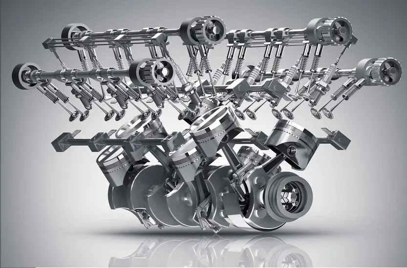 Componentes principales de un motor de combustión interna moderno
