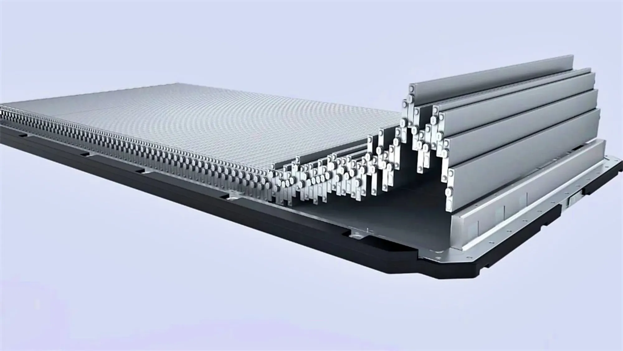 Estructura interna de la batería Blade de BYD