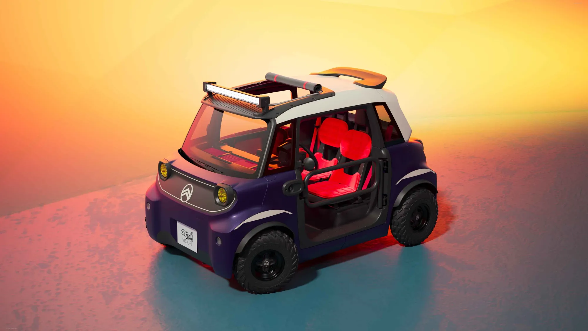 Vista frontal del Citroën Ami Buggy 2024