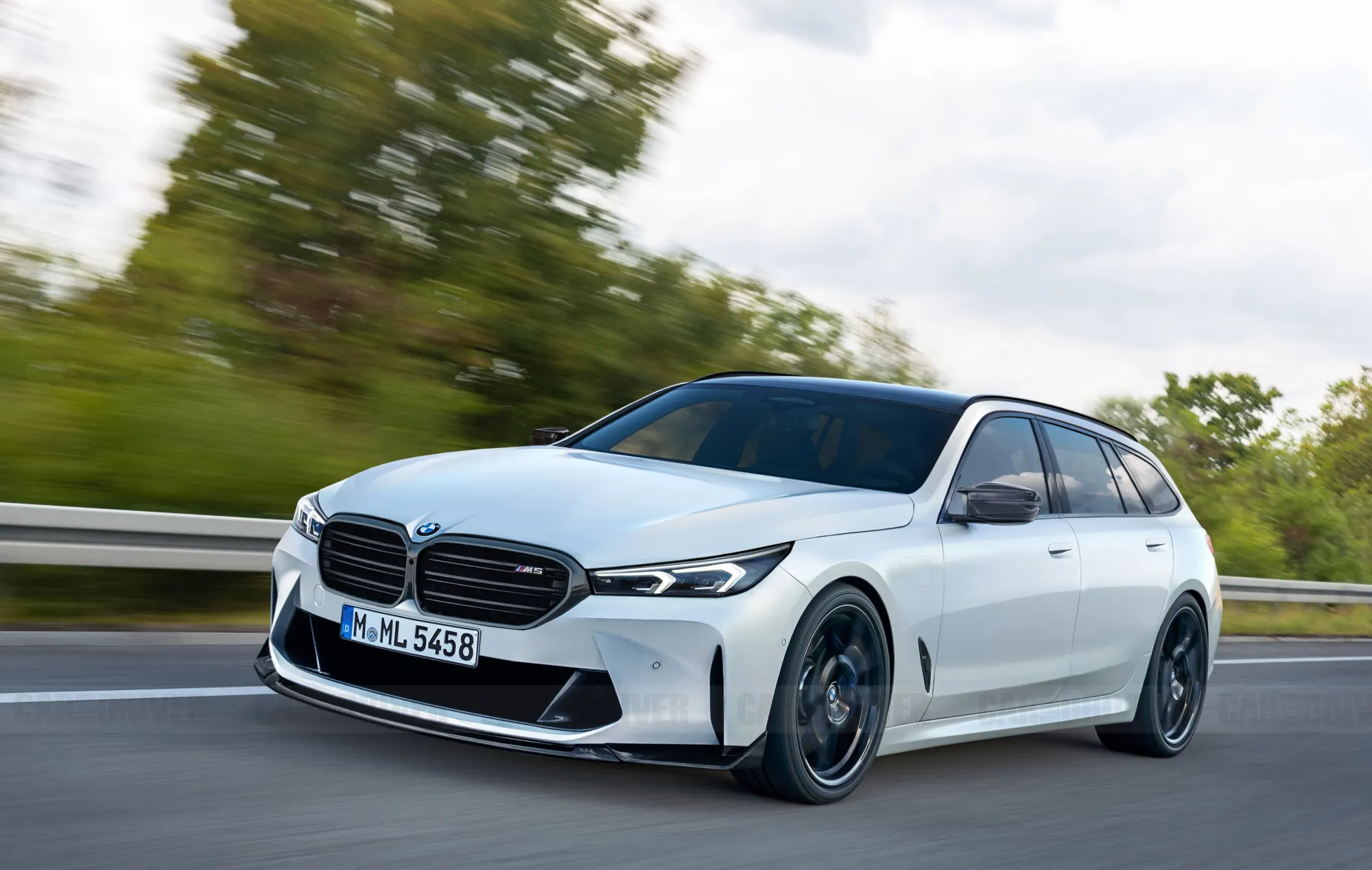 Vista lateral del BMW M5 Touring 2025