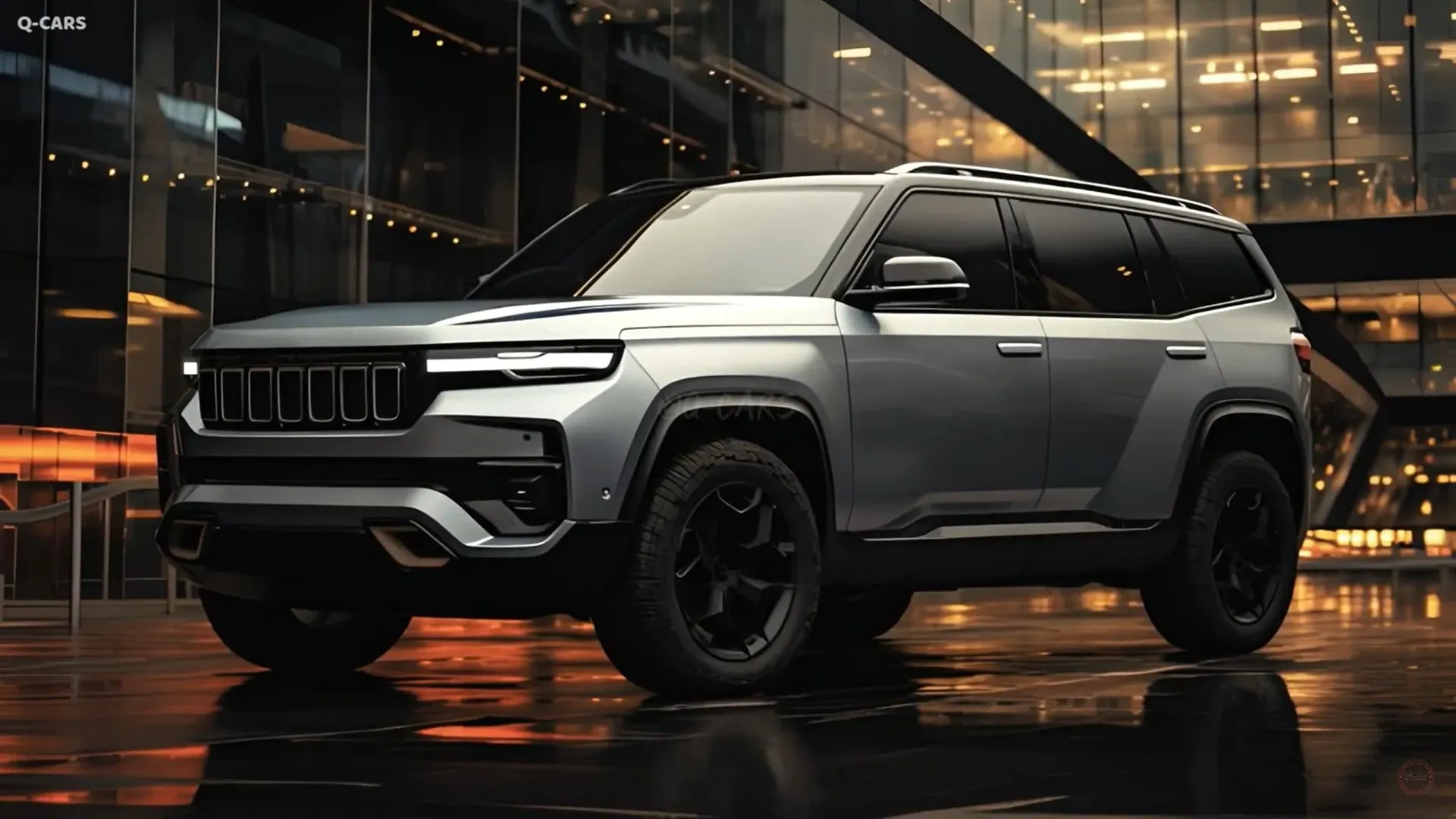 Jeep Grand Cherokee 2025 frente a un edificio moderno