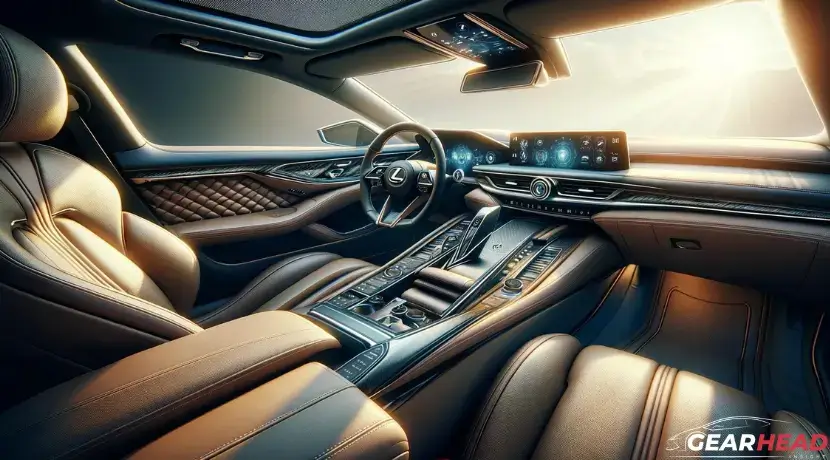 Interior lujoso del lexus ls 2025