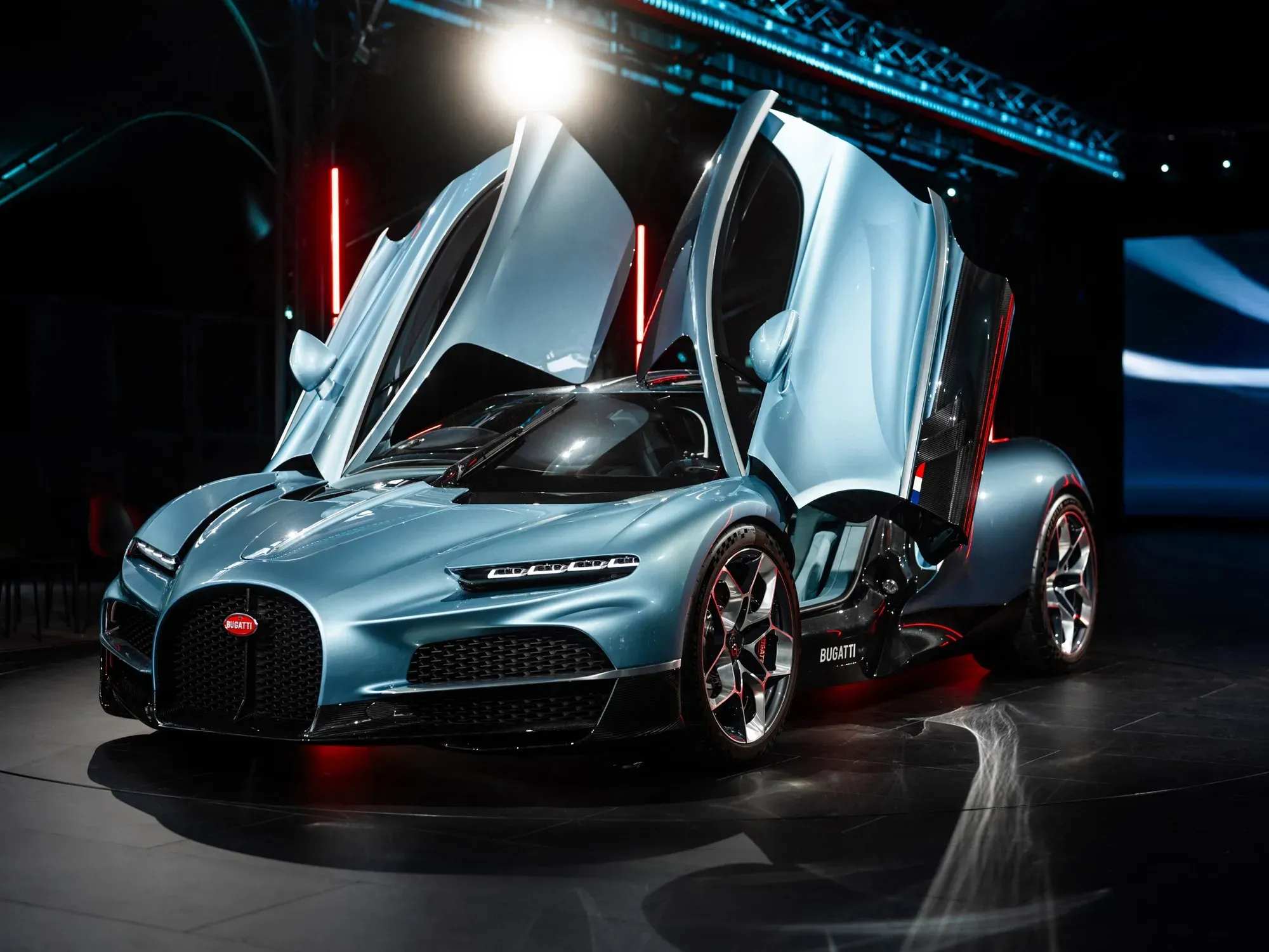 Bugatti Tourbillon frontal mostrando su diseño característico