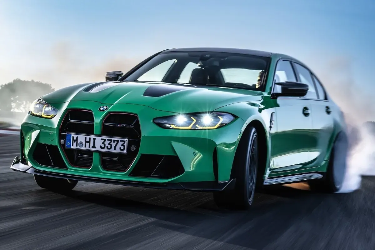 BMW M3 CS 2024 perfil lateral mostrando llantas