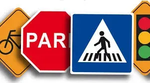 Señal de advertencia en la carretera