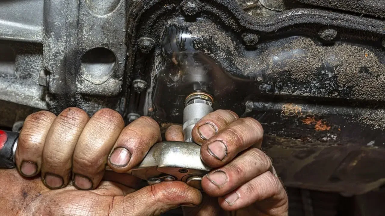 Vista del compartimiento del motor de un auto