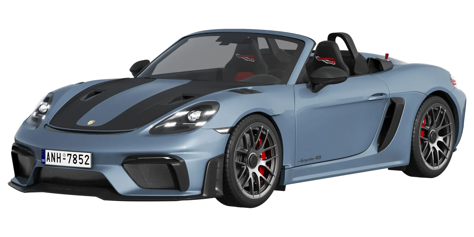 Vista lateral del Porsche 718 Spyder RS