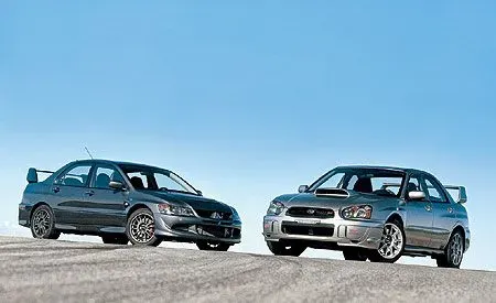 Mitsubishi Evo MR vs Subaru Impreza WRX STI