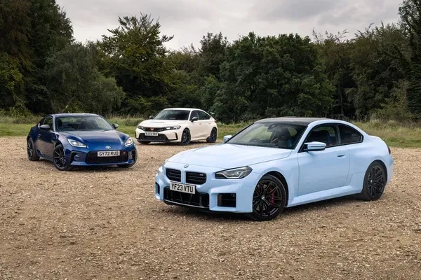 Volkswagen Golf R vs BMW M2 vs Honda Civic Type R alineados en pista