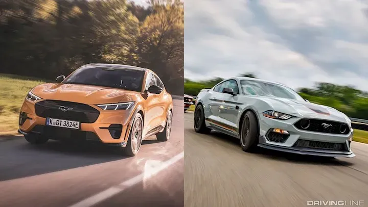 Ford Mustang Mach-E GT vs. Mustang V8 GT - Vista Interior