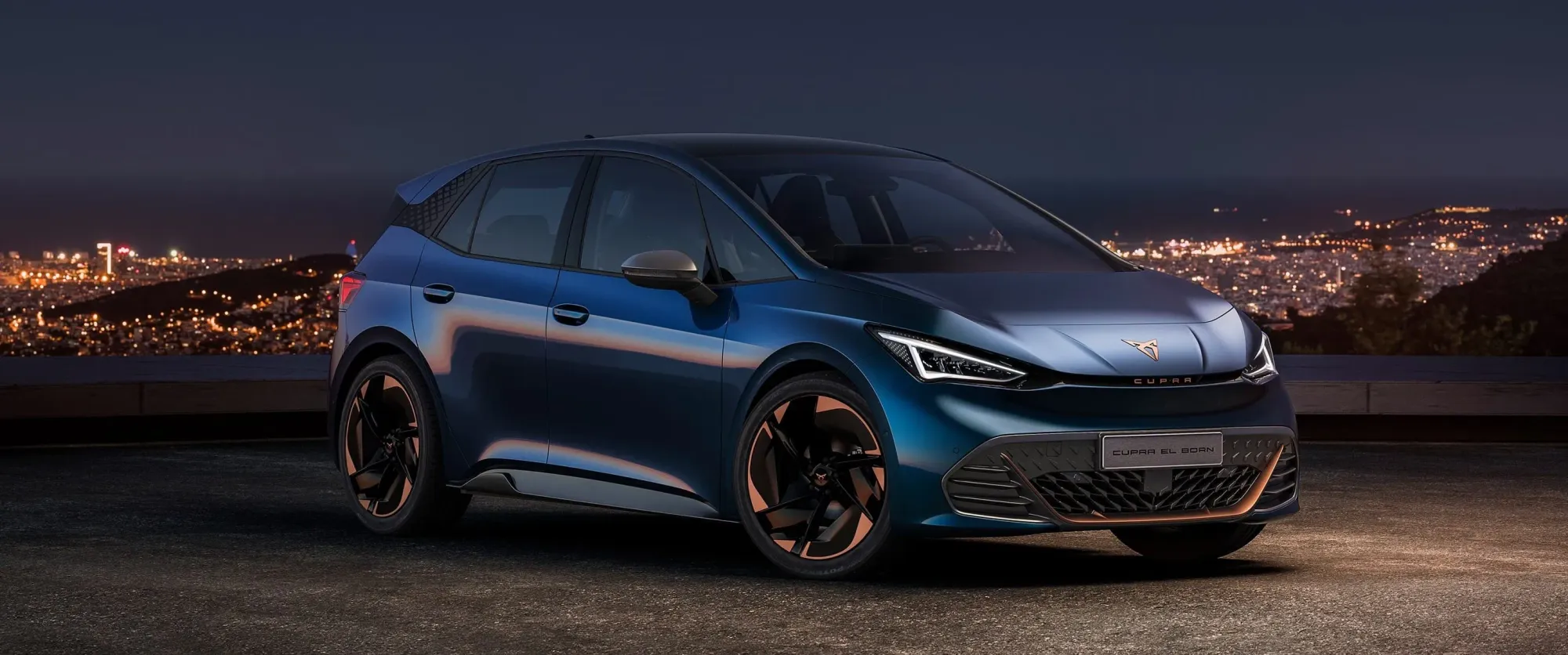 Cupra born frontal diseño agresivo