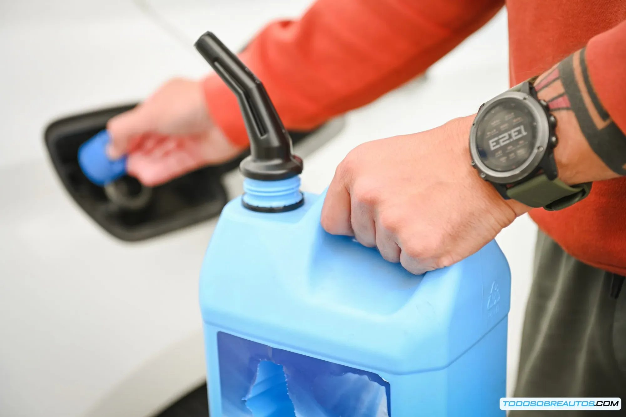 Cristales de urea obstruyendo un componente del sistema AdBlue.