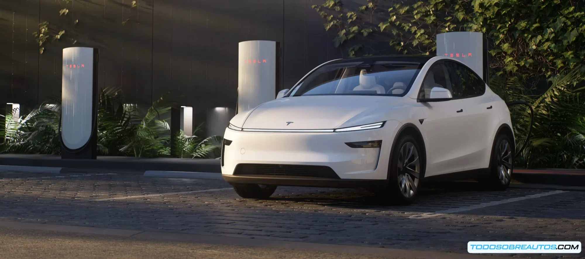 Luces traseras extendidas del Tesla Model Y 2025.