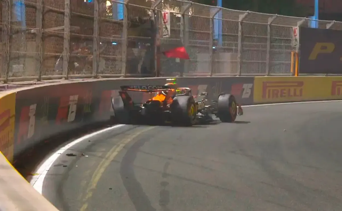 Vista aérea del choque en el Circuito de Yeda