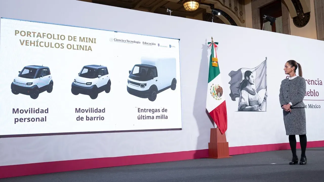 Esquema de colaboración y diseño del auto eléctrico Olinia
