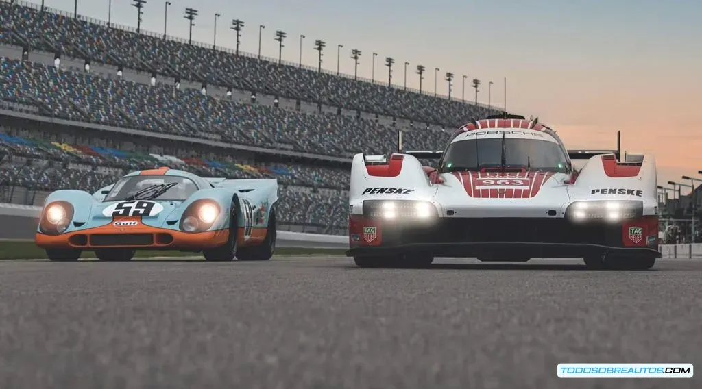Imagen comparativa del Porsche 917 y el Porsche 963