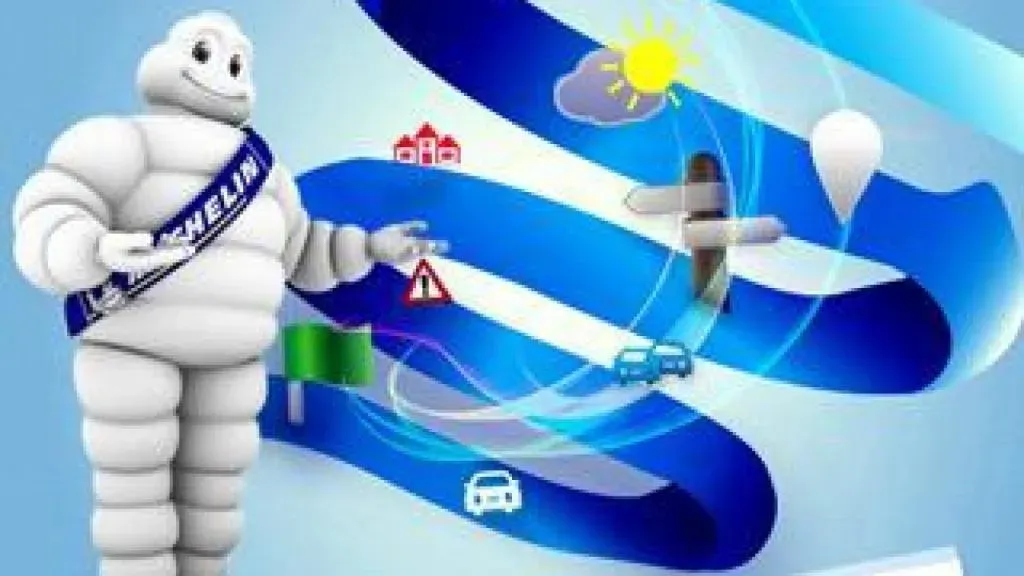 Aplicación móvil de ViaMichelin en uso