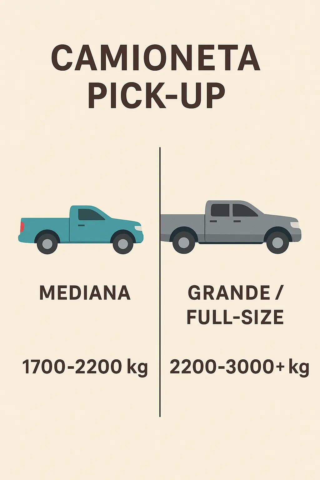 Infografía peso pick-up