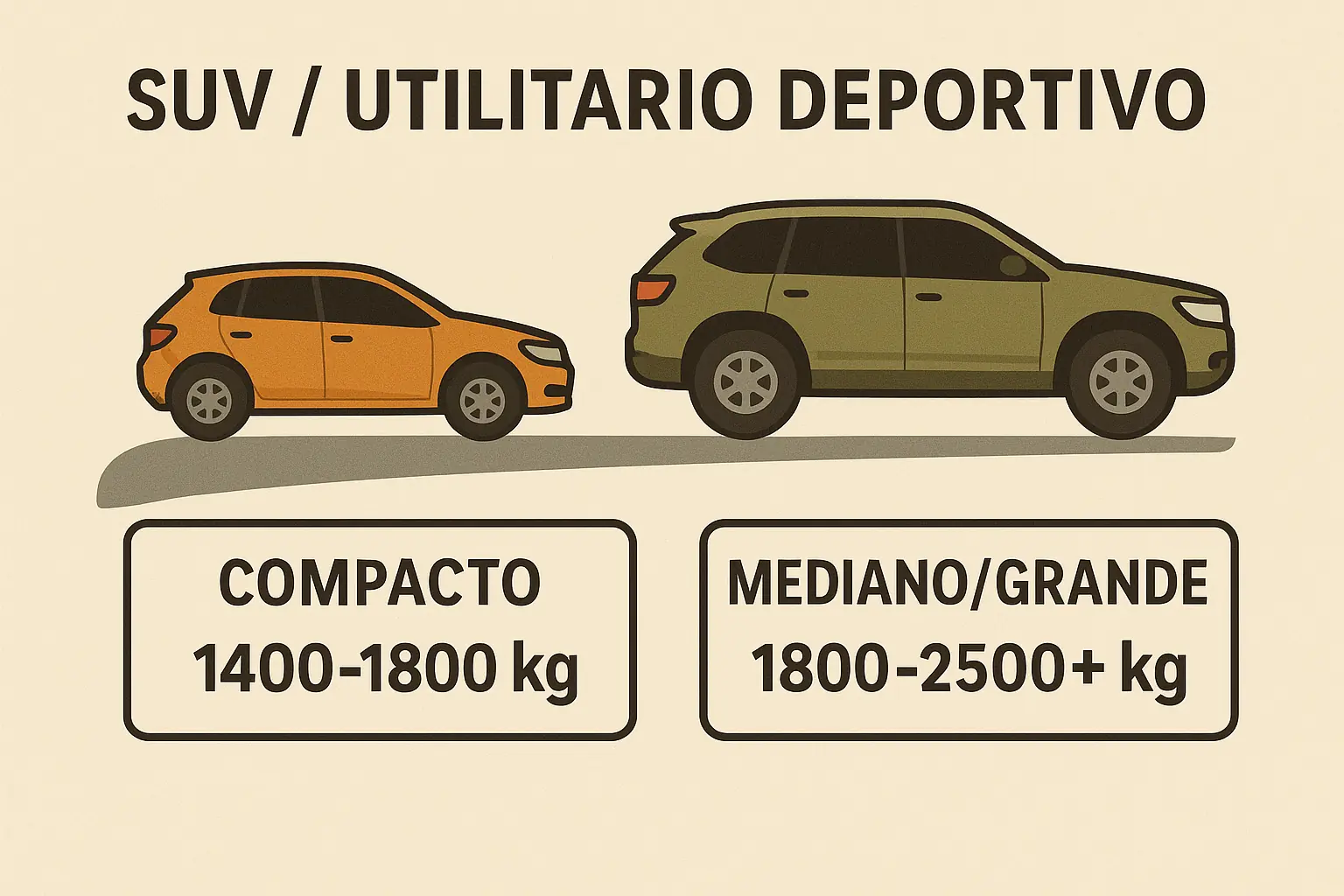 Infografía peso SUV
