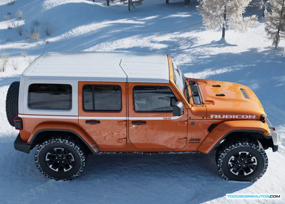 Detalle lateral del Jeep Wrangler Whitecap, una de las 12 ediciones limitadas mensuales del 85 aniversario de Jeep