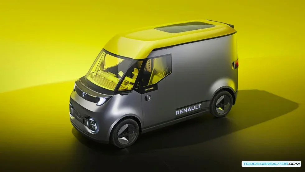 Concepto renault estafette mostrando diseños futuros para vehículos con sistemas de propulsión eléctrica autonomía extendida