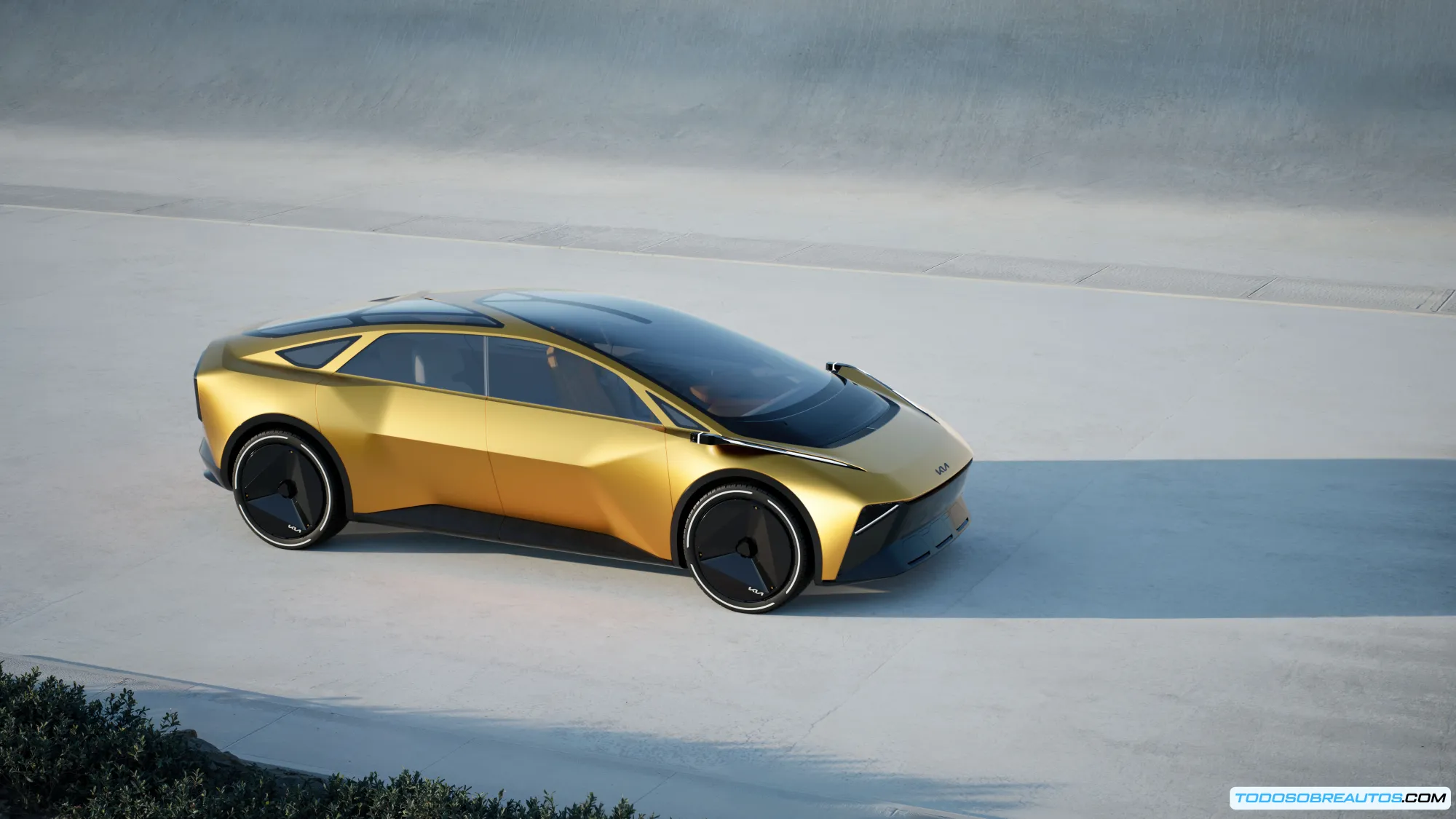 Volante innovador del Kia Vision Meta Turismo Concept mostrando la interfaz intuitiva con tres modos digitales: Speedster, Dreamer y Gamer para personalizar la experiencia de conducción