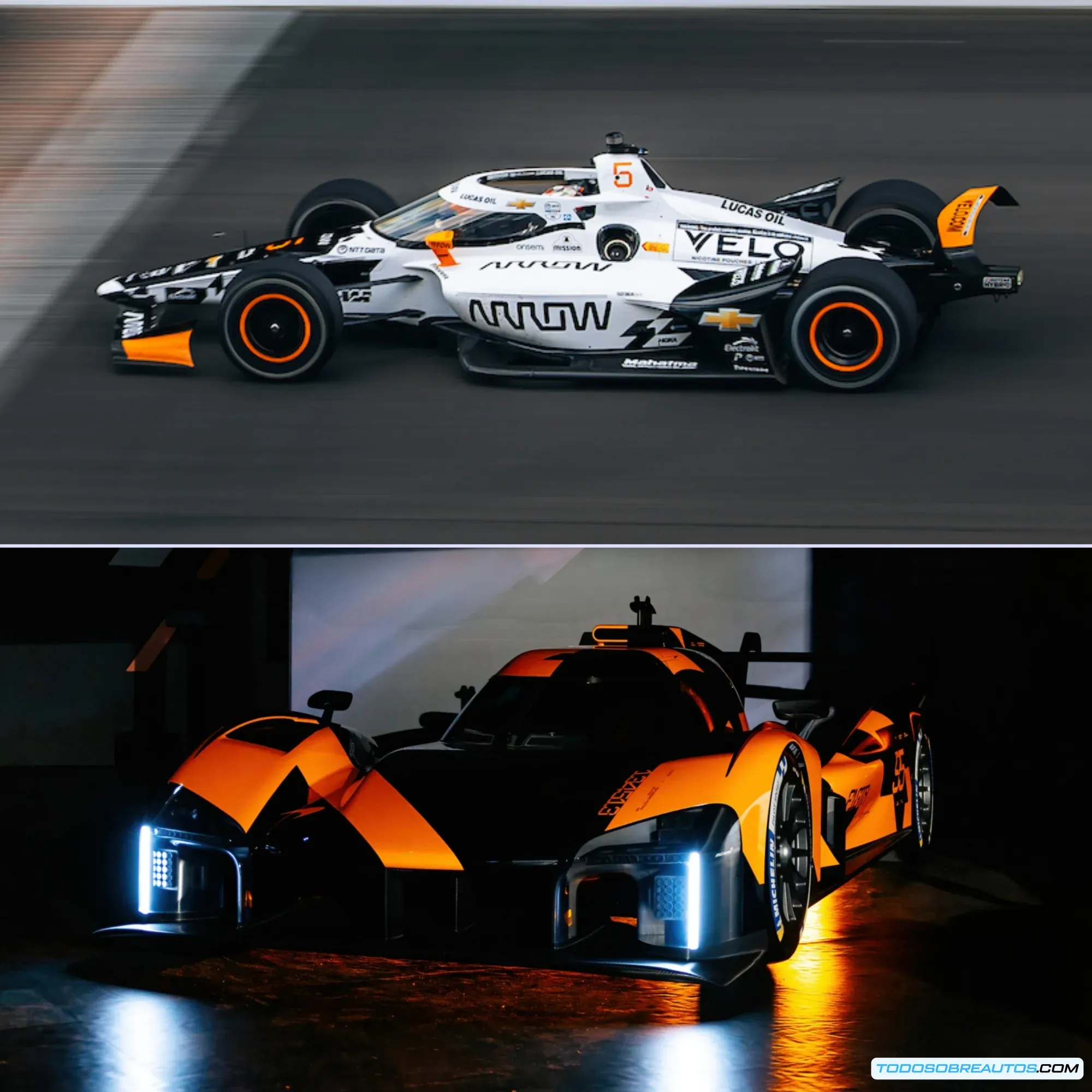 Pato O'Ward compitiendo con el McLaren IndyCar en circuito