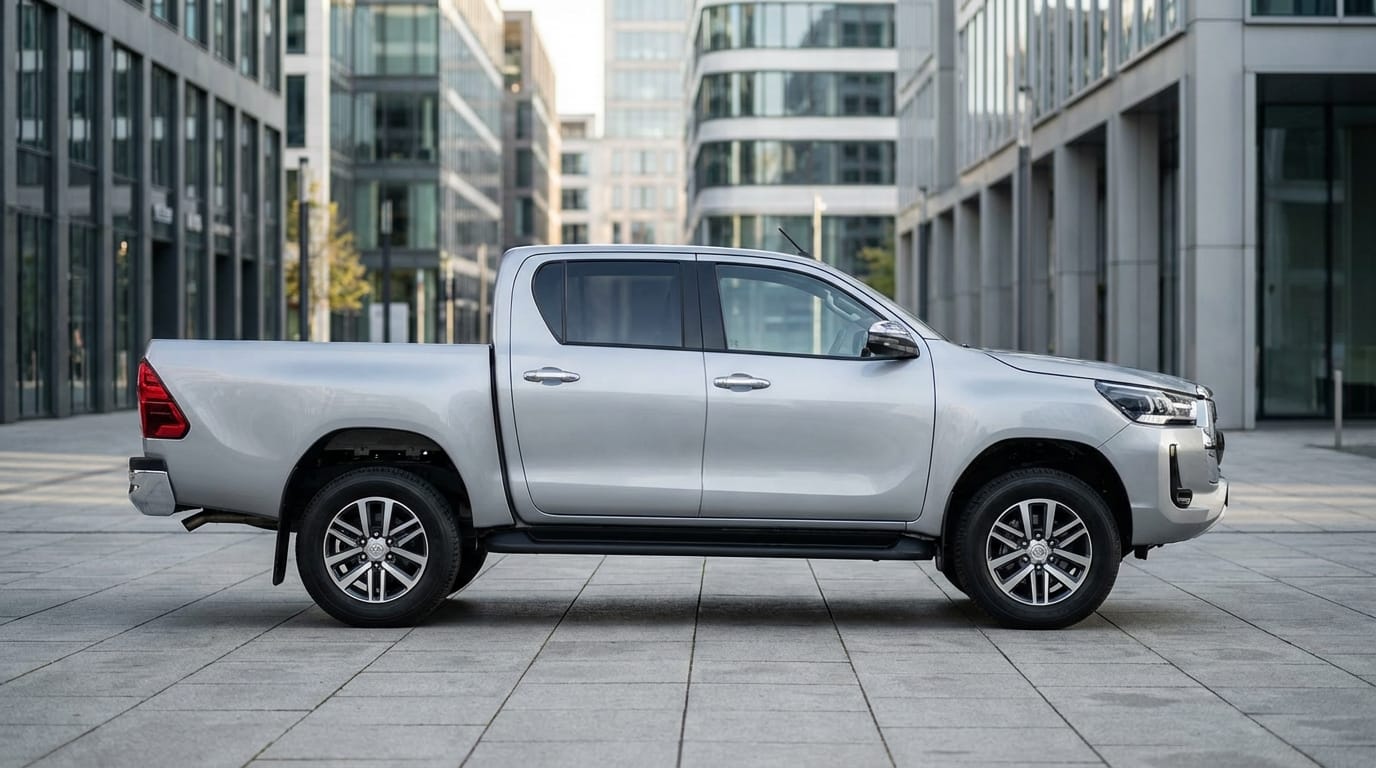 Toyota Hilux 2025 - Perfil lateral en entorno urbano