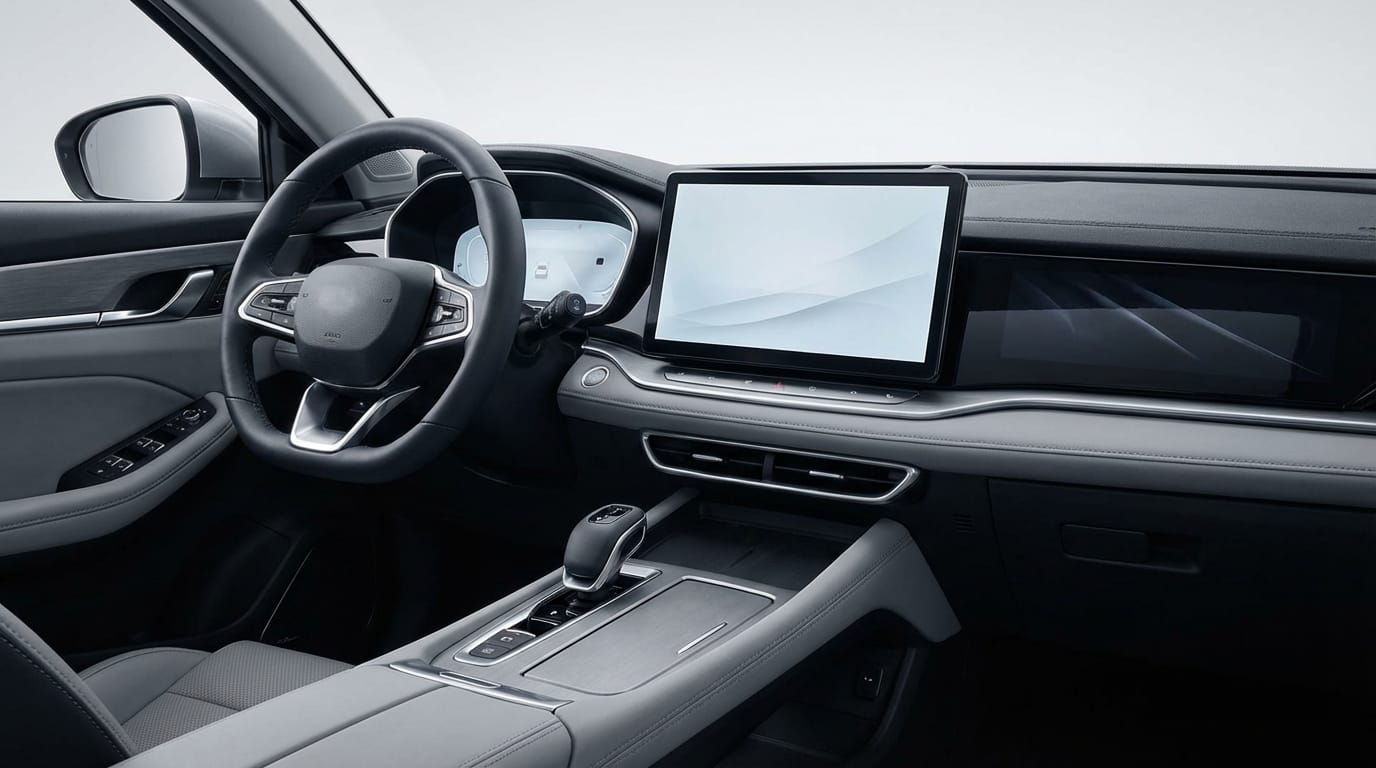 Interior del EBRO s700 PHEV - Tablero digital y sistema de infoentretenimiento