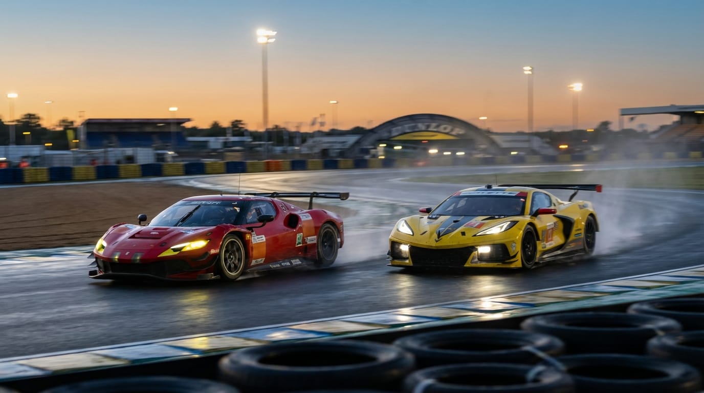 Ferrari 296 GT3 vs Chevrolet Corvette Z06 GT3.R en Le Mans - Carrera LMGT3