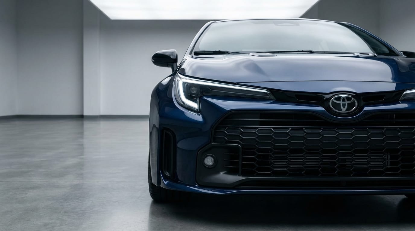 Toyota GR Corolla 2027 - Detalle frontal agresivo y parrilla ancha