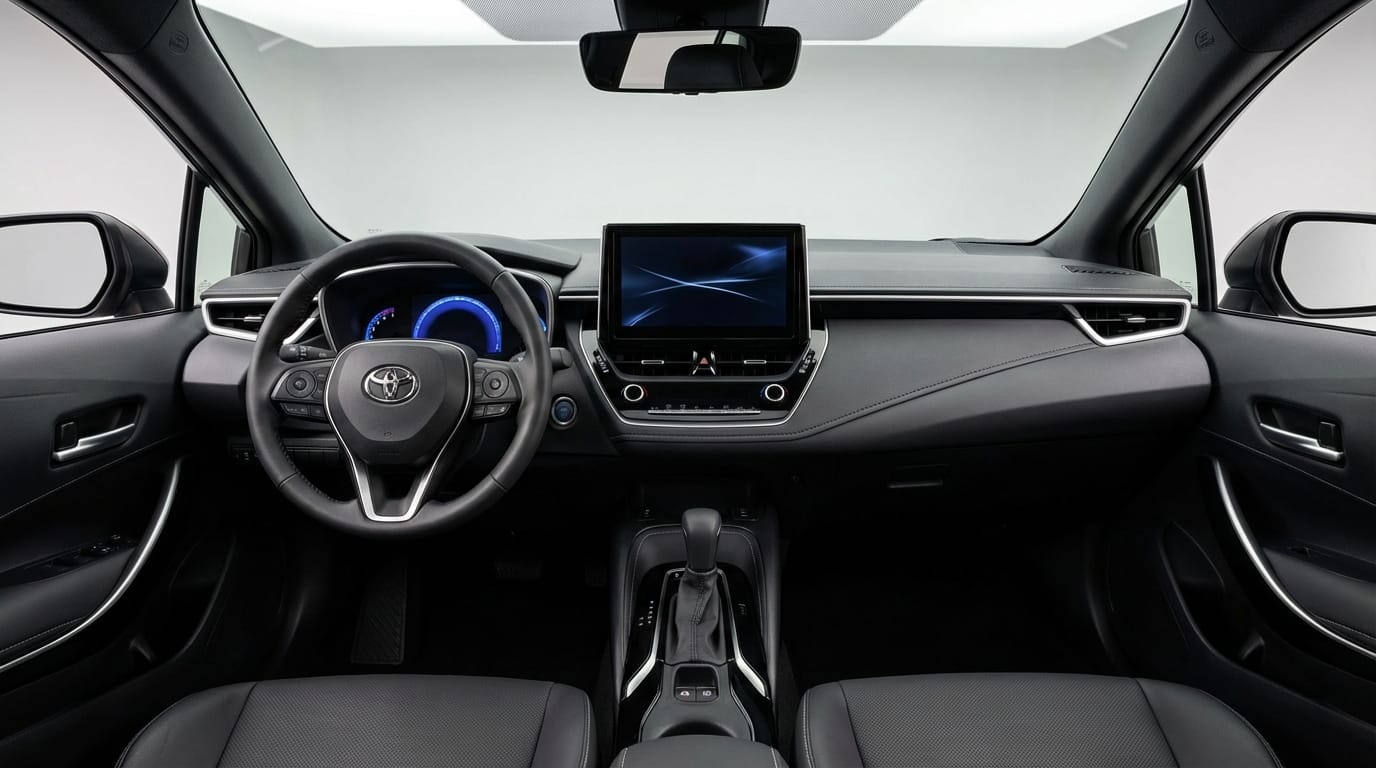 Interior premium del Toyota Corolla Híbrido 2025 - Calidad y tecnología