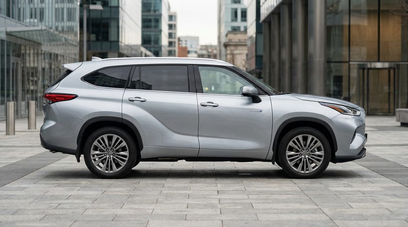 Toyota Highlander Hybrid 2023 - Perfil lateral mostrando su diseño