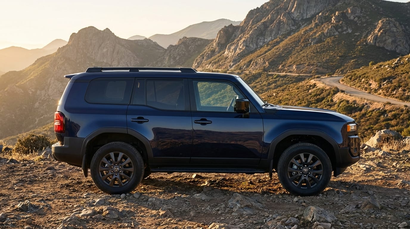 Toyota Land Cruiser 2024 - Perfil lateral en paisaje montañoso