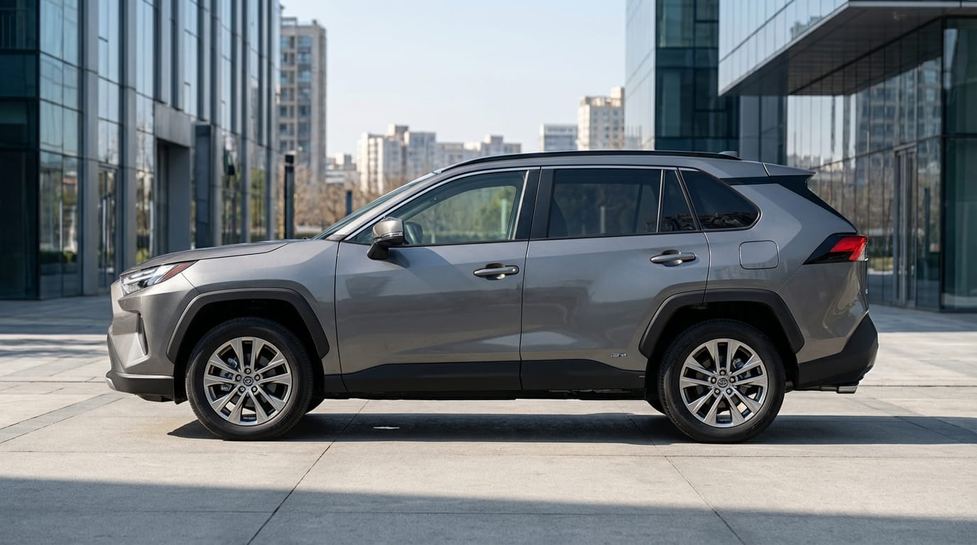Toyota RAV4 HEV 2025 - Vista lateral mostrando diseño SUV compacto