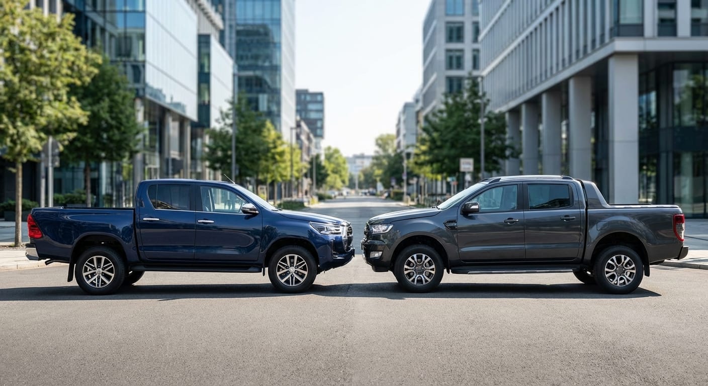 Exterior del Toyota Hilux y Ford Ranger: ¿Vale la pena cambiar el diésel por una híbrida enchufable?